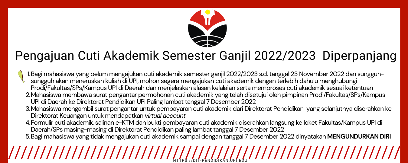 Pengajuan Cuti Akademik Diperpanjang 