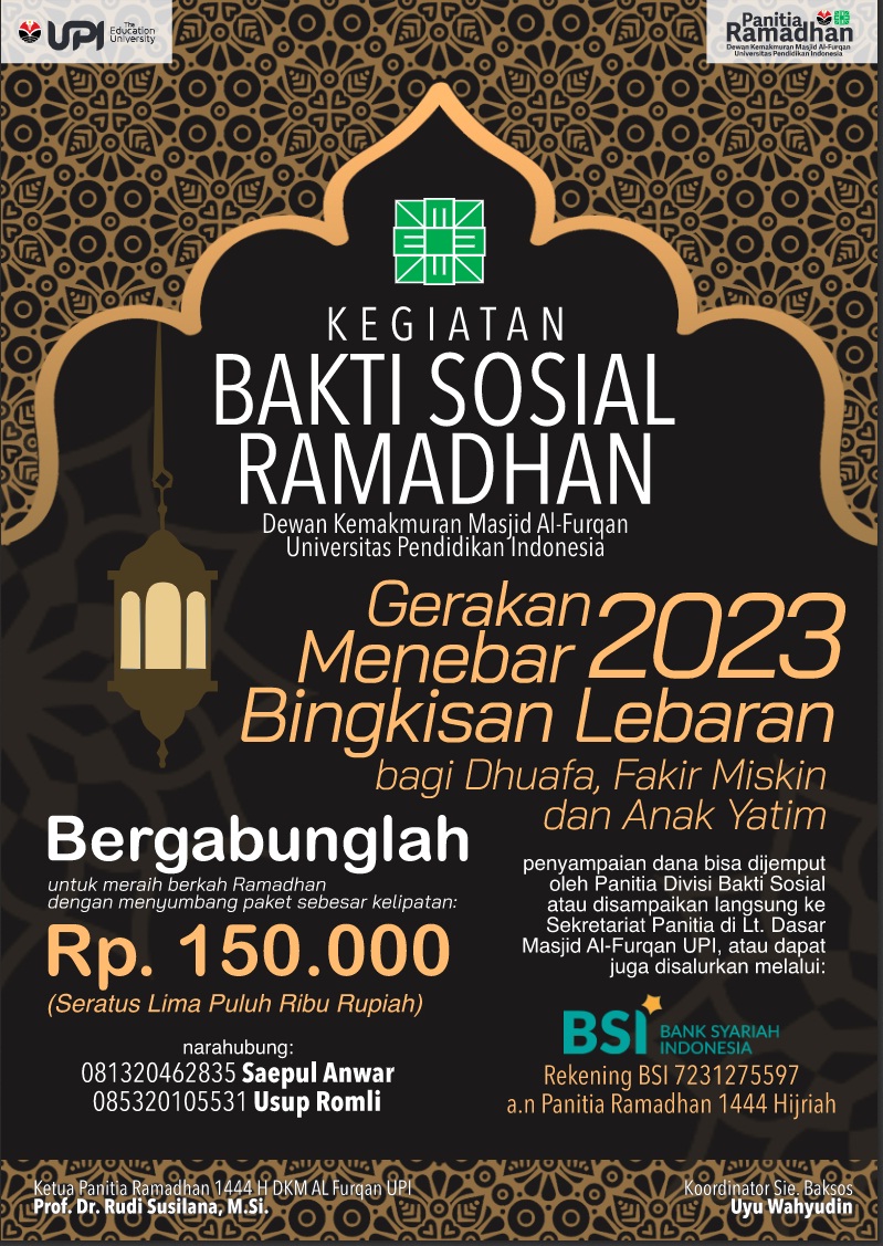 Gerakan Menebar Bingkisan Lebaran bagi Dhuafa, Fakir Miskin, dan Anak Yatim