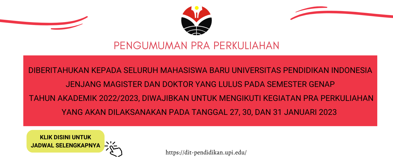 Pengumuman Pra Perkuliahan