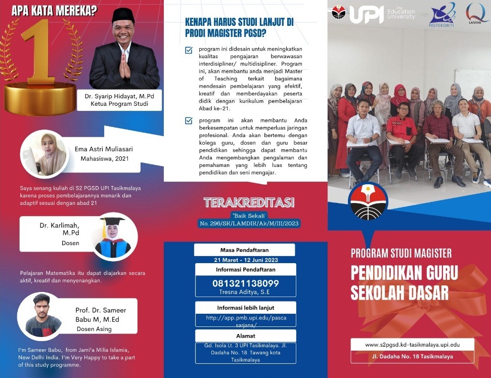 Studi Lanjut di S2 PGSD UPI Kampus Tasikmalaya