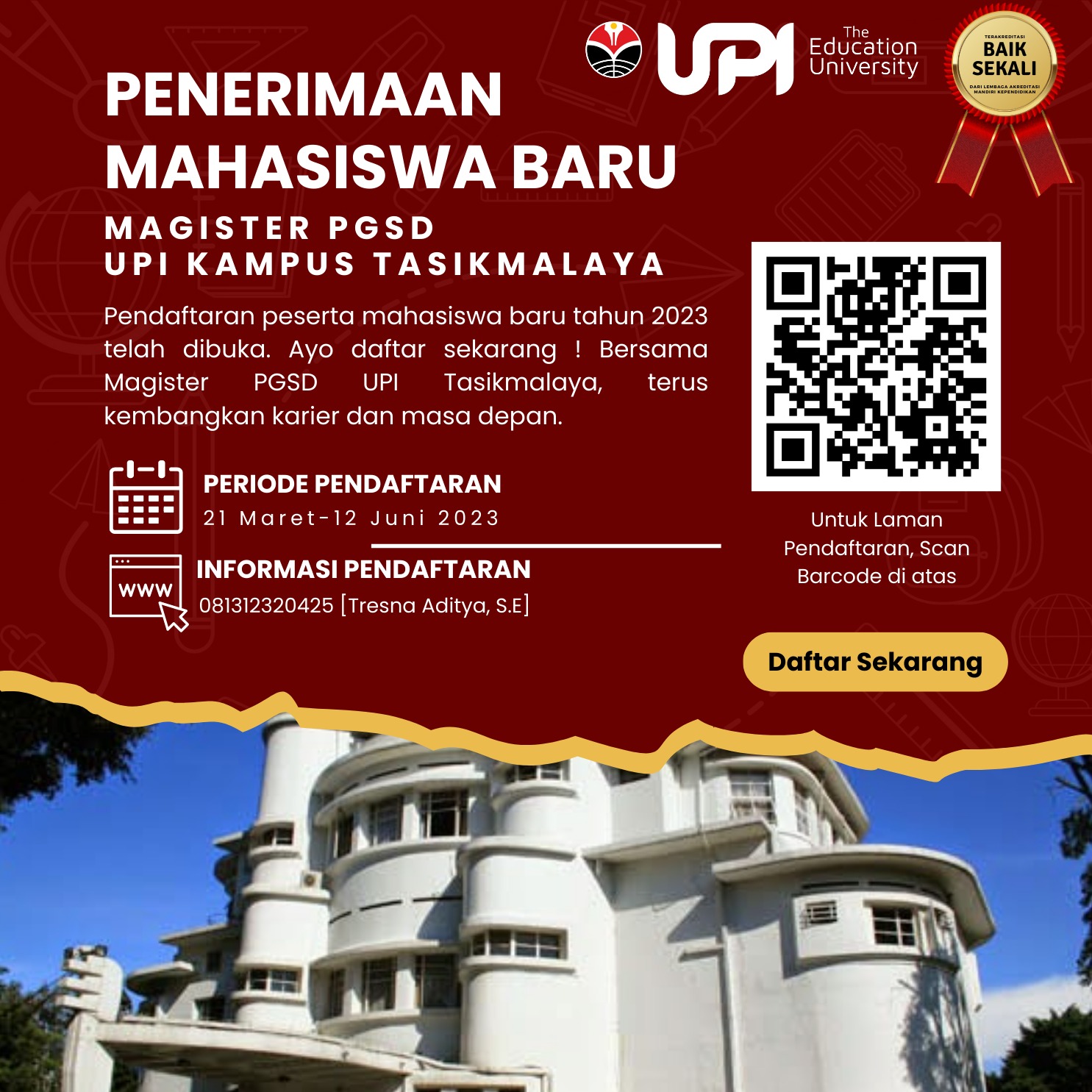Penerimaan Mahasiswa Baru Magister PGSD UPI Kampus Tasikmalaya